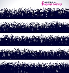 Set of grunge borders vector image