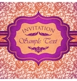 Bright vintage invitation card vector image