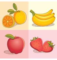 Fruits collection vector image