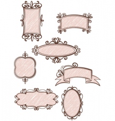 Retro frames vector image