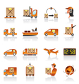 Logistic icons set vector image