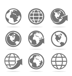 World an icon vector image
