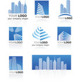 City real estate logo vector image