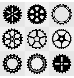 Set of gear wheels vector image