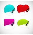 Set of banners with paintbrush vector image