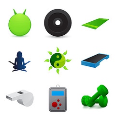 Fitness Icons set vector image