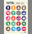 Hotel and service web icons set drawn by chalk vector image