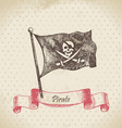 Pirate banner vector image