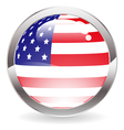 Gloss Button with American Flag Gloss Button with American Flag vector image