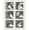 Set of art occupation vector image