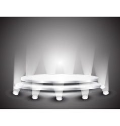 Podium with light vector image