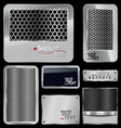 Perforated metal banners vector image