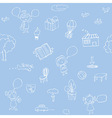 Seamless sketch patterns vector image
