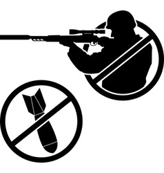 No war stencil vector image