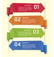 Colorful origami number options banner Colorful origami number options banner vector image