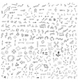 Doodle Drawn Arrows Set vector image