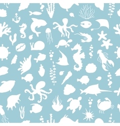 Stripe seamless pattern with sea underwater Vector Image
