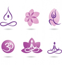 Zen and yoga logos vector image
