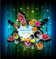 Disco music poster vector image
