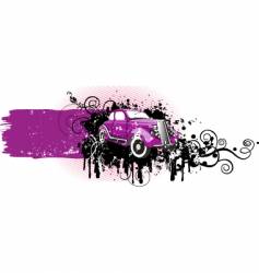 Grunge car vector image