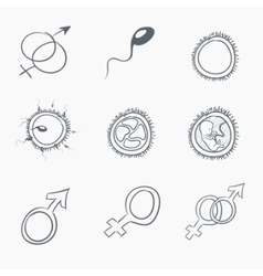 Sketch icon set vector image