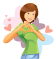Lovely pretty girl vector image