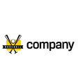 Logo for baseball league vector image