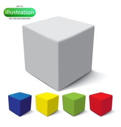 Cube on a white background vector image