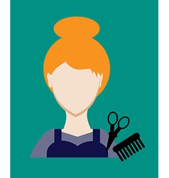 Profession people hairdresser Face female uniform vector image