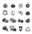 Tomato icon set vector image