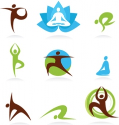 Zen and yoga logos vector image