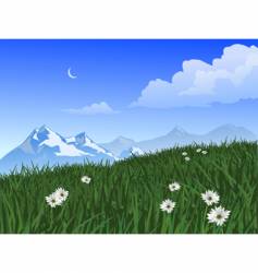Mountain scene Mountain scene vector image
