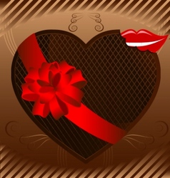 Chocolate heart vector image