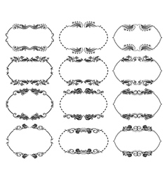 Set of ornate frames vector image