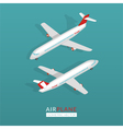 Set with airplane icons vector image