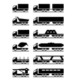 Different types of trucks vector image
