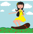 Young girl vector image