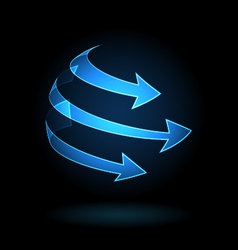 Blue arrow vector image