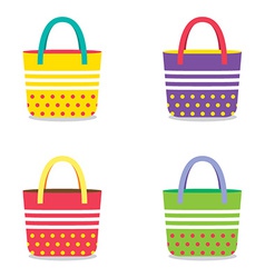 Set of Colorful Handbags Set of Colorful Handbags vector image