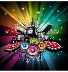 London musical event background vector image