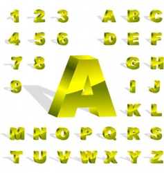 Alphabet and numbers vector image