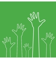 Green Hands vector image