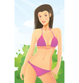 Sexy bikini girl vector image