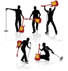 Playing guitarist vector image