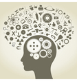 Science head vector image
