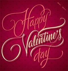 HAPPY VALENTINES DAY hand lettering vector image