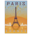 Paris vintage poster vector image