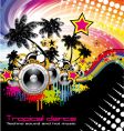 Tropical dance music flyer vector image
