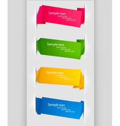 Collection with origami banners vector image