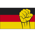 Germany glag with fist vector image